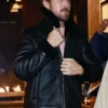 Ryan Gosling Shearling Leather Bomber Jacket
