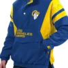 Shop Home Team LA Rams Quater-Zip Pullover Hooded Jacket