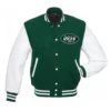 Shop NY Jets Kevin Arnold Green and White Letterman Jacket