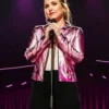 Taylor Tomlinson Have It All Pink Leather Jacket