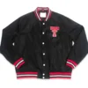 Texas Tech Red Raiders Black Satin Varsity Jacket