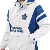 Toronto Maple Leafs White Half-Zip Starter Jacket On Sale