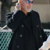 Wolves 2024 George Clooney Black Wool Coat