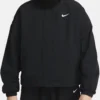nike sportswear essential black fleece-lined jacket