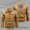Buy Columbus Blue Jackets Full-Zip Real Leather Jacket