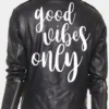 Buy Good Vibes Only Black Biker Jacket