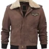 Houston Brown G1 Suede Leather Bomber Aviator Jacket