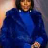 Kelly Rowland Mea Culpa Blue Cropped Jacket