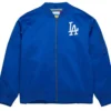 LA Dodgers Vintage Royal Lightweight Satin Bomber Jacket