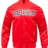 New Jersey Devils Satin Varsity Jacket