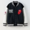 Rolling Stones Snap Tab Varsity Jacket