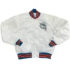90’s Florida Marlins White Satin Varsity Jacket