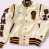 Kobe Bryant Legend Never Die Cream Varsity Jacket