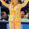 LSU Game Kim Mulkey Rainbow Suit