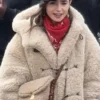 Lily Collins Emily In Paris S04 Shearling Jacket