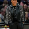 March Madness Dawn Staley Black Leather Jacket