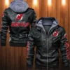 New Jersey Devils Hooded Leather Jacket On Sale