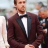 Ryan Gosling Burgundy Tuxedo On Sale