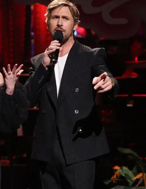 Ryan Gosling The Fall Guy co-star SNL Black Suit - William Jacket