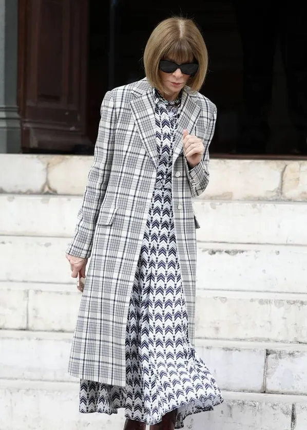 Anna Wintour The Today Show Checked Coat - William Jacket