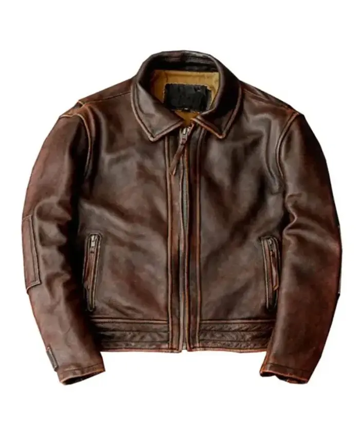 ジャケット・アウター leather brown jacket archive Vintage Midway Genuine Soft Brown Leather Jacket Size 44