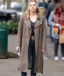 Big Sky Jenny Hoyt Double Breasted Trench Coat front
