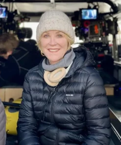 Joanna Kerns The Good Doctor Series Black Puffer Jacket front