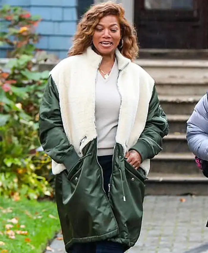 Queen Latifah The Equalizer Robyn McCall Shearling Coat