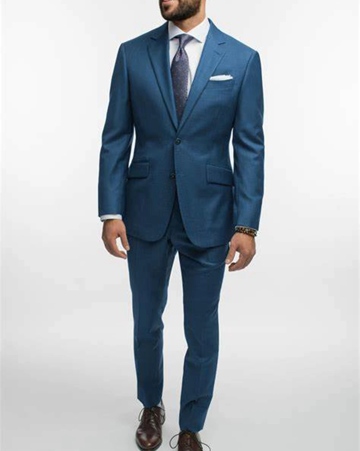 Sharkskin Blue Suit For Sale - William Jacket