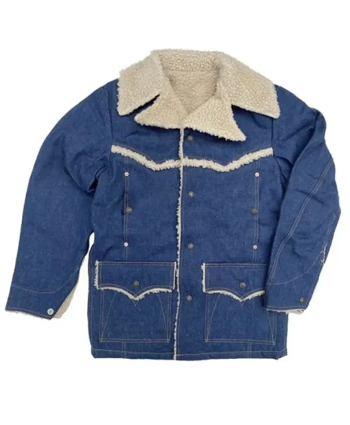 The Equalizer Harry Keshegian Denim Blue Jacket front shoot