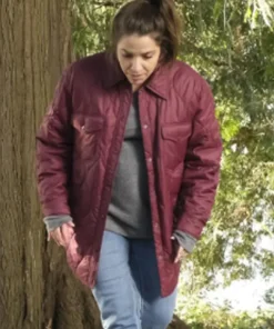 The Good Doctor S06 Paige Spara Puffer Jacket closeup
