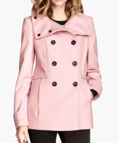 Tiera Skovbye Riverdale Polly Cooper Double-Breasted Coat shoot front