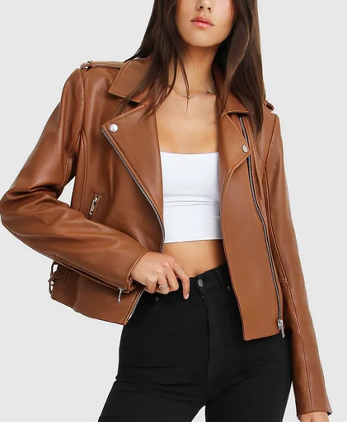 【24AW NEW】BALLY_women / レザージャケット / Brown Women's Brown Belted Jacket in Brown Leather | Bally Global