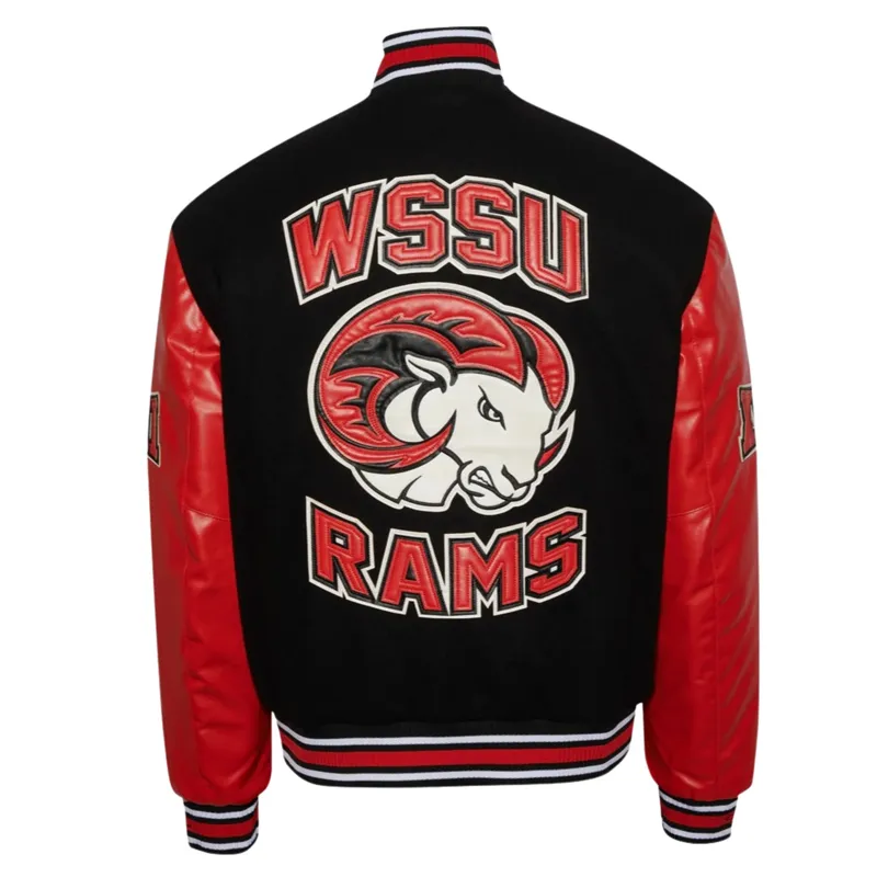 Russell Wilmington Wildcats スタジャン Winston Salem State University Black and Red Varsity Jacket